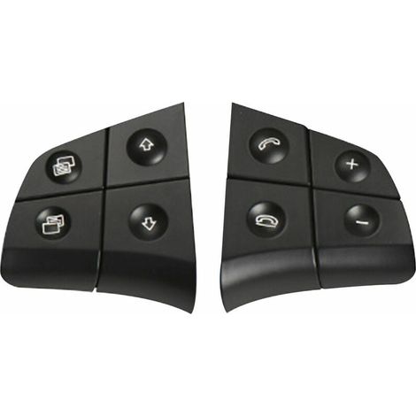 Remplacement Des Boutons De Commande Au Volant Pour Mercedes Benz W164 W245 W251 Ml Gl Br Classe, Noir, 4 Cles (1/5)