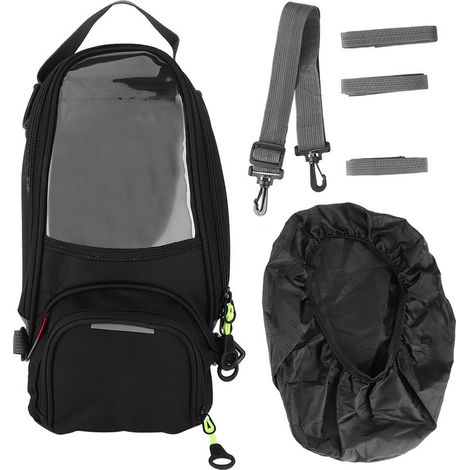 Sac à dos moto étanche avec grande fenêtre transparente pour GPS et aimants de selle (1/5)