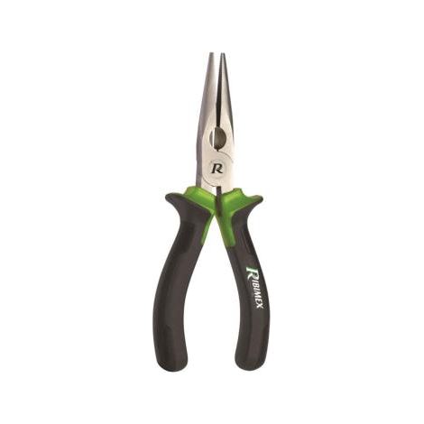 Ribitech – Pince à bec long 160 mm en acier forgé chromé vanadium – Finition satinée – Prise en main ergonomique SoftTouch