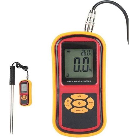 Analizzatore di umidità del grano - GM640 - Misura umidità e temperatura - Display LCD retroilluminato - Sonda di precisione (1/3)