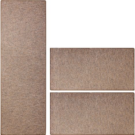 Bettumrandung Geneva Hellbraun 1 Läufer: 67 x 250 cm + 2 Brücken: je 67 x 140 cm