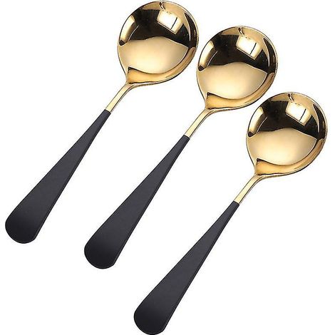 3-teiliges Set Suppenlöffel aus Edelstahl