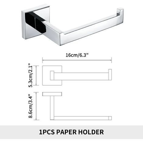 Porte-papier toilette A7 CH noir mat avec support pour téléphone, fixation murale, accessoire de salle de bain en acier inoxydable brossé doré. (1/5)