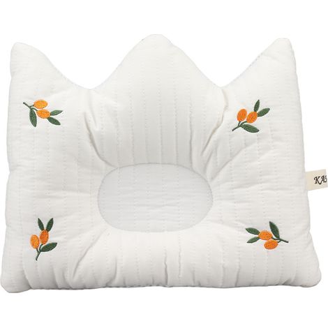 Coussin bébé olive forme concave couronne cartoon, soutien cervical doux pour la peau, oreiller de sommeil pour nourrisson (1/5)
