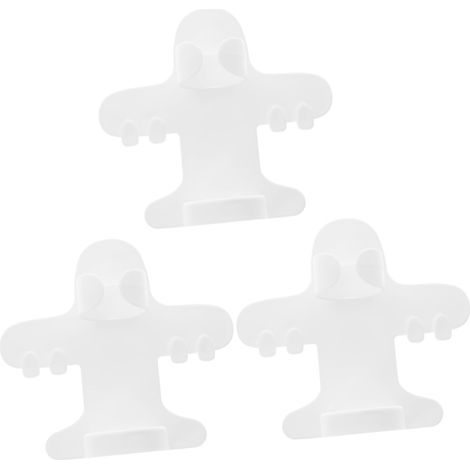 Sollbry piezas de soporte para cepillos de dientes, soporte para cepillos de dientes eléctricos, soporte de plástico para cepillos de dientes, fácil de colgar, blanco (1/5)