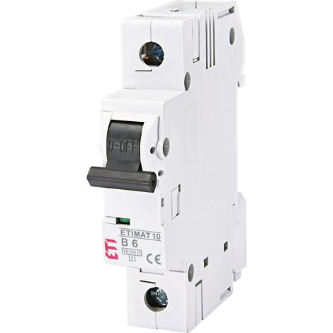 Interruttore di sovracorrente etimat 10 1p B6