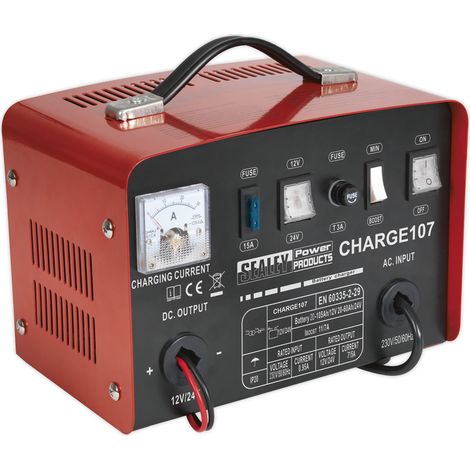 SEALEY BATTERY CHARGER 11AMP 12V 24V CAR VAN VEHICLE BOOSTER 20-105AH CHARGE107 (1/2)