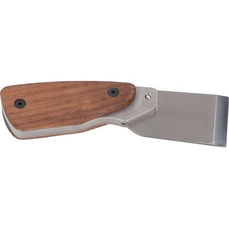Outil de coupe du cuir, manche ergonomique en noyer, acier inoxydable 304, coupe-cuir en acier DC53 (1/5)