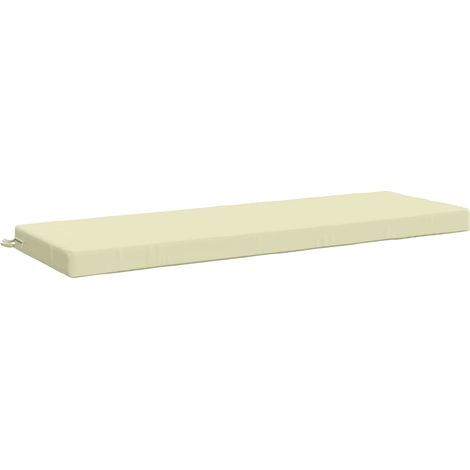 Coussin de banc SOEST 100 % polyester Crème 140 x 50 x 8 cm vidaXL