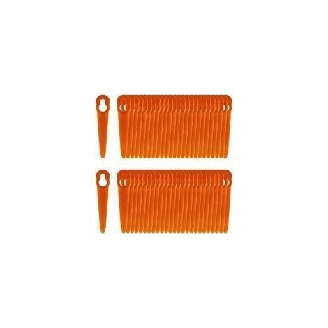 pair Pack de lames 100 compatibles avec Stihl PolyCut 2-2 PolyCut 3-2, FSA 45 FSA 57 FSE 52, lames en plastique pour tondeuses à gazon sans fil Stihl (1/5)