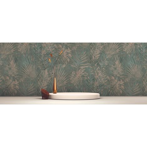 A.S. Creation Natural Living 386382 Vliestapete Botanisch 10.05 x 0.53 m Grün Wohnzimmer Schlafzimmer Flur Küche Esszimmer Badezimmer Bad Arbeitszimmer Büro Diele (1/4)