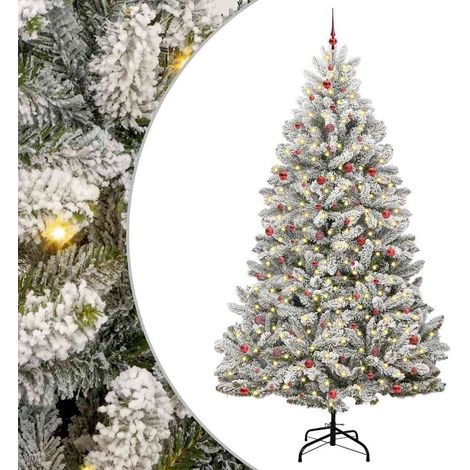 Künstlicher Weihnachtsbaum Grün und Weiß 300 cm PVC und Metall (1/5)