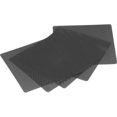 5-teiliges Set PC-Staubschutzhüllen, 12 cm schwarzer PVC-Luftfilter für Computerlüfter (1/5)