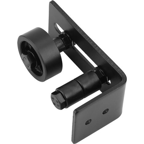 Guide de porte robuste et durable en acier noir pour porte de grange coulissante avec 8 options d'installation (1/5)