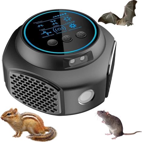 Ultrason Souris et Rats, Ultrasons Anti Rongeurs avec Éclairage LED pour Usage Domestique, Répulsif Rongeur pour Repousser Les (1/5)