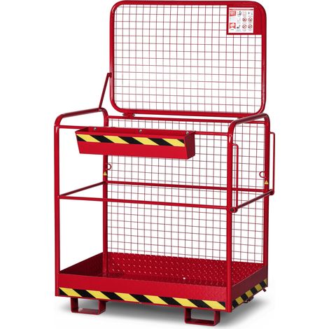 RR Industrietechnik Arbeitskorb Typ RAK-Eco RAL 3000 feuerrot