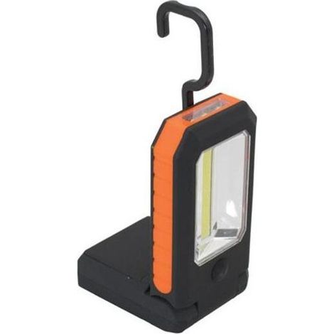 Linterna LED articulada pequeña con doble gancho