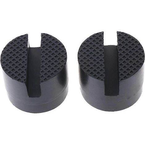 2 Stück schwarze 50x37mm Kfz-Rahmen-Schlitz-Gummipads für hydraulische Wagenheber