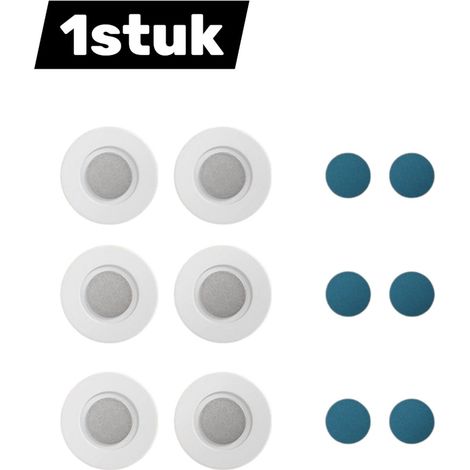 Lot de 6 autocollants magnétiques - Fixation murale sans perçage - Crochet magnétique puissant - Idéal pour ranger les télécommandes de télévision et de climatisation - Blanc (1/5)