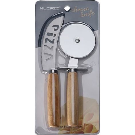 Coupe Pizza - Non spécifié - 2 Pièces - Idéal pour Pizza, Gâteau, Lasagne - Pratique et Efficace (1/4)
