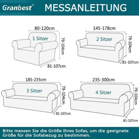 Housse De Canapé D Angle - Extensible - Pour Canapé 3 Places - 185 À 235 Cm (1/5)