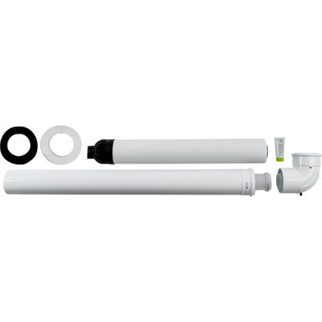 Wolf Set di collegamento DN60/100 - C13x L:750mm, indipendente dall'aria ambiente, in PP, 2651749