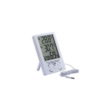 Thermomètre grand écran de haute précision avec sonde pour thermomètre intérieur extérieur numérique grand écran LCD (1/5)