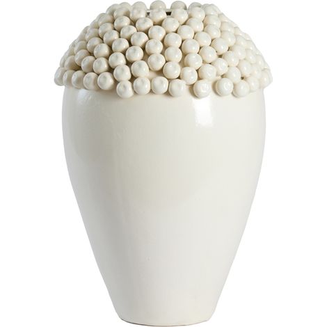 Vaso bianco in ceramica elegante Light & Living Lovro (1/3)