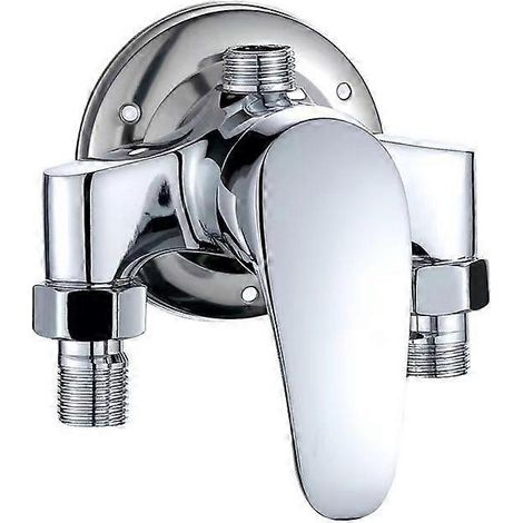 Ensemble mitigeur de douche, robinet de salle de bain, chauffe-eau solaire, mitigeur en laiton, eau chaude et froide apparentes, interrupteur de douche G1/2". (1/5)