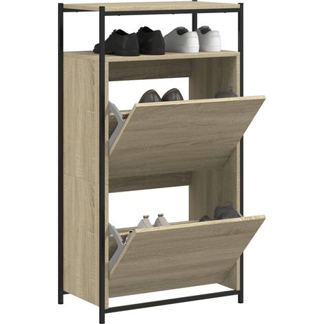 Schuhschrank Sonoma-Eiche 60x34x112 cm Holzwerkstoff