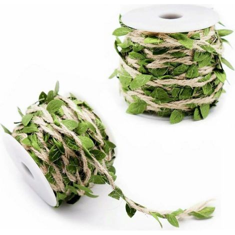 2 Rouleaux Vignes artificielles Feuille de Vigne Guirlande Feuilles Artificielle Feuilles Décoration pour Le Mariage/Fête/Maison/Jardin Décoration/Guirlande Artisanat DIY (1/5)