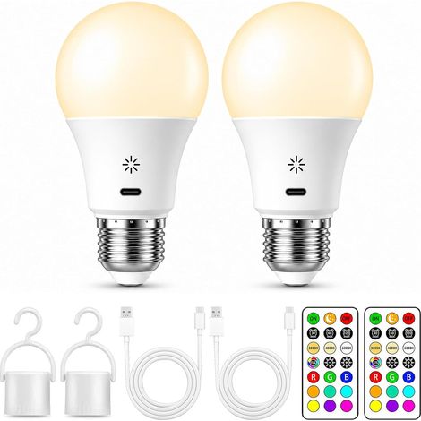 Ampoule Rechargeable E27 LED avec Télécommande (1/5)