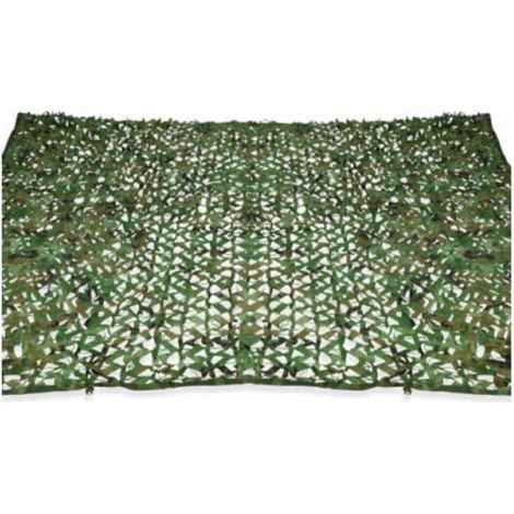 Vela de sombra rectangular, diseño de camuflaje, sombrilla, 3x4 m, malla verde (1/4)