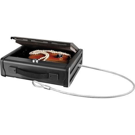 MASTER LOCK Petit Coffre-fort [A Clé] [Avec Câble] PP1KML – Idéal pour chéquiers, argent liquide, bijoux, passeports, etc.