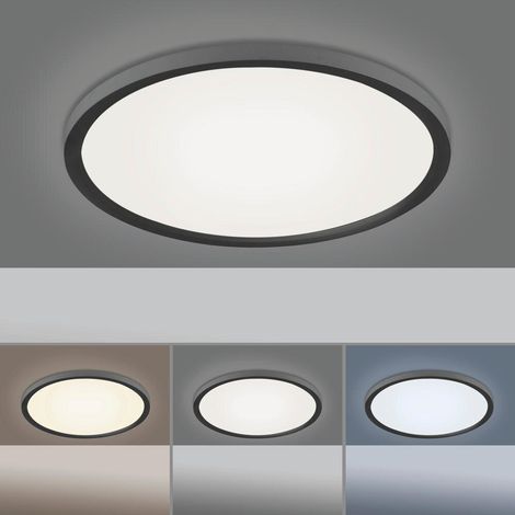 Just Light LED Deckenleuchte Flat in Schwarz und Weiß 20W 2500lm (1/5)