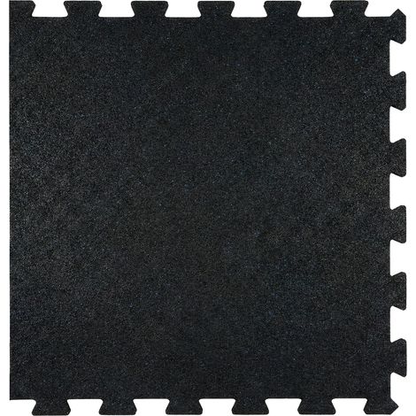Gummi Steckmatte 50 x 50 cm Schwarz - Randstück (1/4)