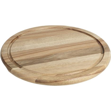 Planche ronde en bois d'acacia pour cloche de 280 mm - Ref HX399 - Olympia (1/5)