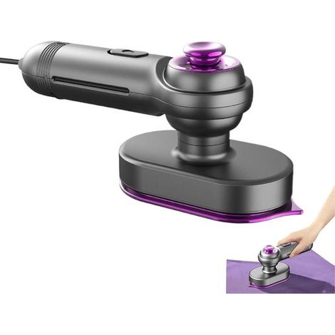 Plancha de vapor portátil - Plancha de viaje para ropa - Elimina arrugas - Revestimiento antiadherente - 60 ml - Gris (1/5)