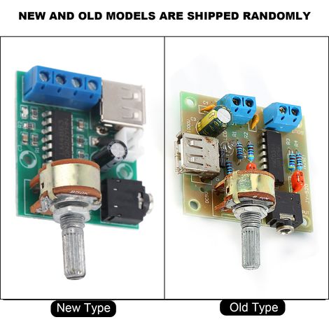 PM2038 Mini-Verstärkerplatine, 2 x 5 W HiFi-Qualität, Stromversorgung über USB 5 V AC/DC (1/5)