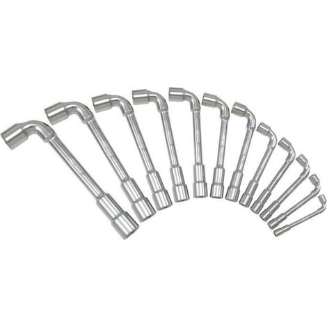 Rohrschlüssel - KS TOOLS - 517.0442 - Box mit 12 offenen Rohrschlüsseln metrisch - 6-kant - Von 7 bis 24 mm