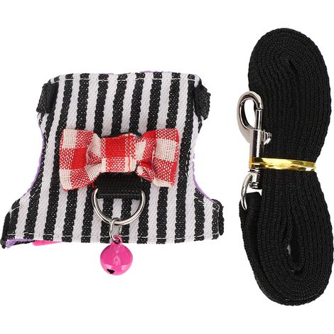 Kit de Laisse de Petits Animaux Sangle de Poitrine Gilet de Traction pour Furet Chinchilla Écureuil (1/4)