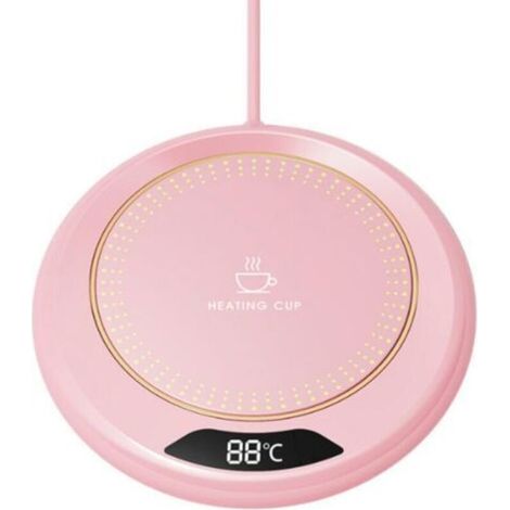 (Rose) Chauffe Tasse, Chauffe Tasses USB avec 3 Réglages de Température, Réchauffe Tasse à Café, Chauffe Tasse à Café, Chauffe Bougie Intelligent Chauffe Boisson Électrique pour Café Thé Lait Bougies (1/5)