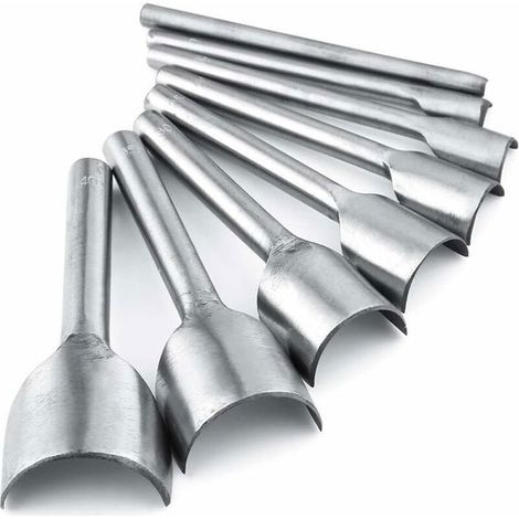 Lot de 8 emporte-pièces en Cuir pour Loisirs créatifs, Courroie, Portefeuille, Jardinage, Bricolage, 5-40 mm (1/5)