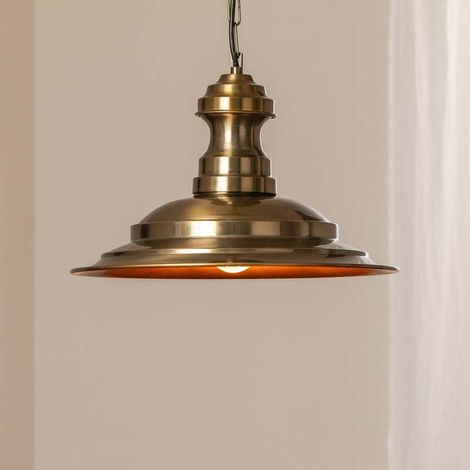[GEBRAUCHT] B-Ware Hängeleuchte Pendelleuchte Sivani Leuchte Gold Antik Metall Esszimmer Wohnzimmer (1/2)