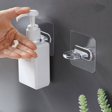 Porte-Gel-Douche - Support Adhésif Sans Perçage Pour Gel Hydratant Et Désinfectant - Salle De Bain - 1 Pièce (1/5)