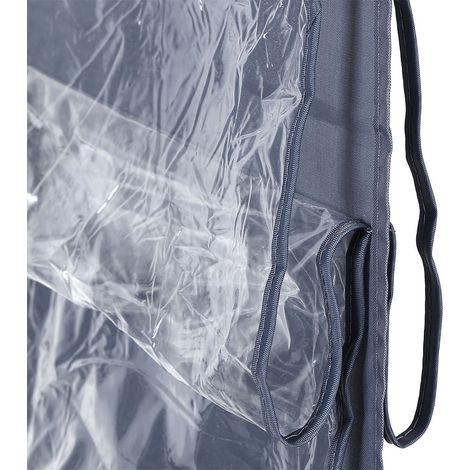 Faltbarer, dunkelgrauer Kleiderschrank-Türhänger mit 10 Fächern für Tragetaschen, Handtaschen und Geldbörsen (1/5)