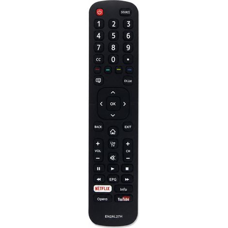 Télécommande TV Compatible avec Hisense EN2AL27H avec Boutons Netflix et YouTube (1/5)