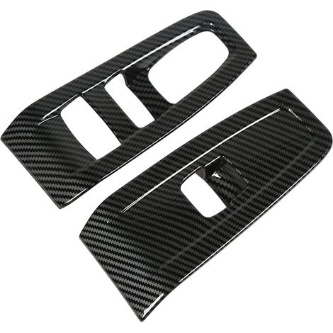 2PC Garniture Panneau Commutateur Fenêtre Voiture, Couvercle Panneau Lève-Vitre Style Carbone, Remplacement Pour Subaru BRZ (1/5)