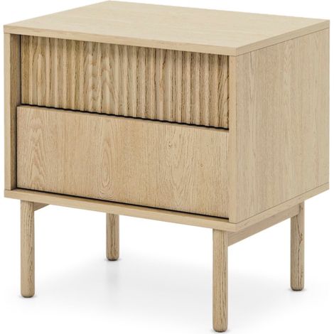 Selsey Tavo – Nachttisch mit 2 Schubladen, Cremona Eiche, 53 cm