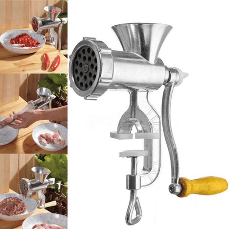 Ecleanfy - Hachoir à viande manuel, machine à saucisses à manivelle, outil pour farcir les saucisses et la viande hachée (1/5)